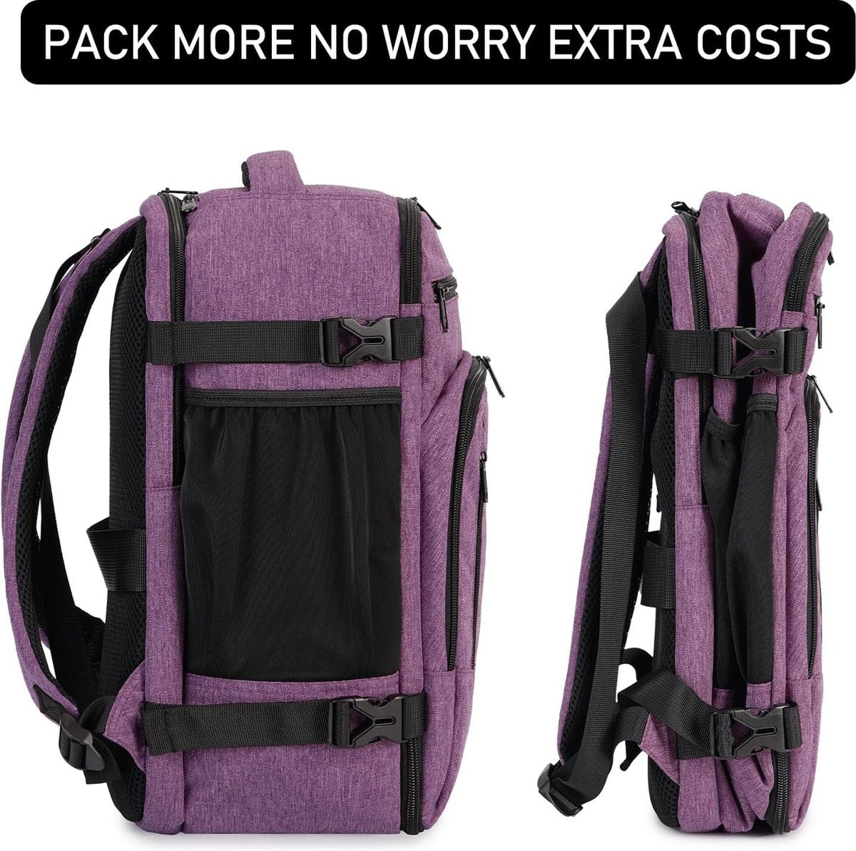 Rugzak 40 x 20 x 25 cm, voor Ryanair vliegtuig, reisrugzak, handbagage, bagage, laptop, dagrugzak, PET-gerecyclede, milieuvriendelijke rugzak, waterdicht, onder de zitting, 20 liter, voor