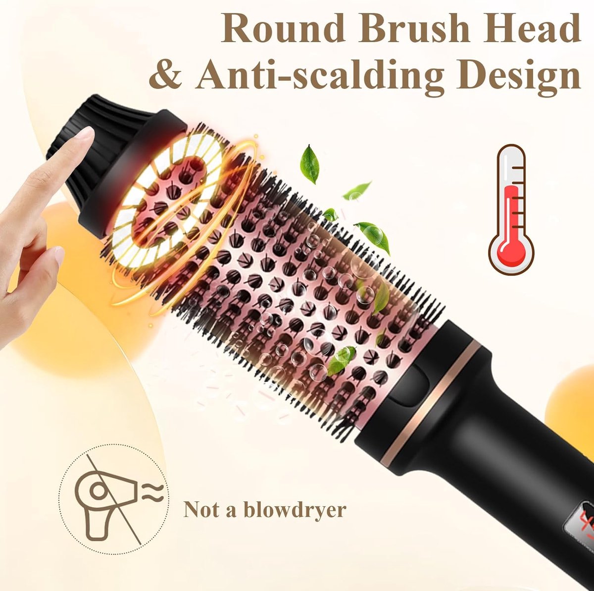 Hair Dryer with Brush - Electric Hair Brush - Curling Brush - Straightening Brush - Brush Hair Dryer