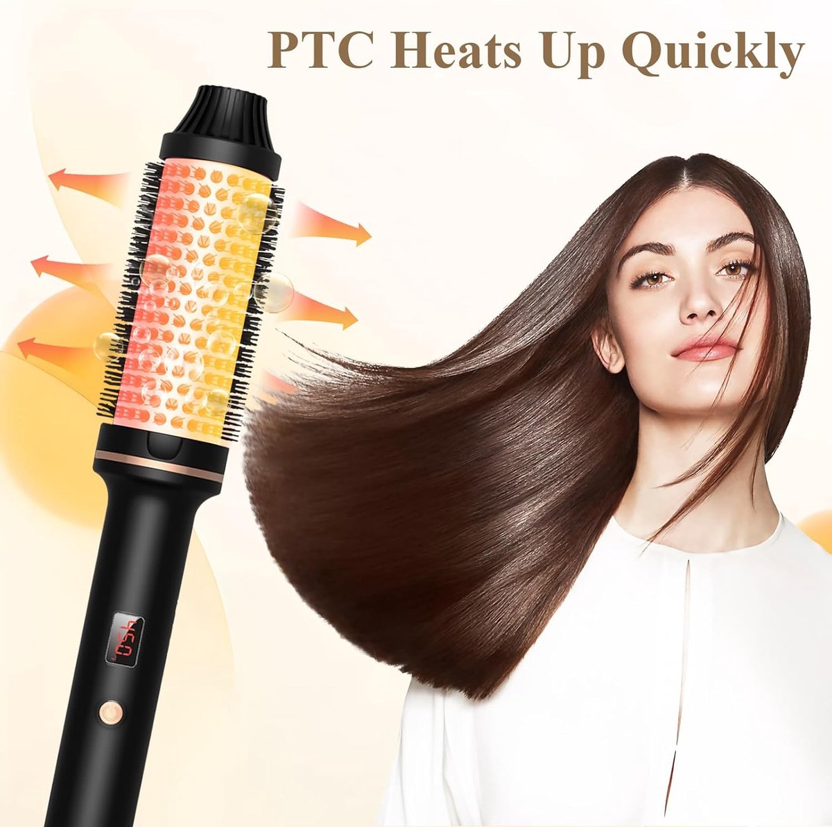 Hair Dryer with Brush - Electric Hair Brush - Curling Brush - Straightening Brush - Brush Hair Dryer