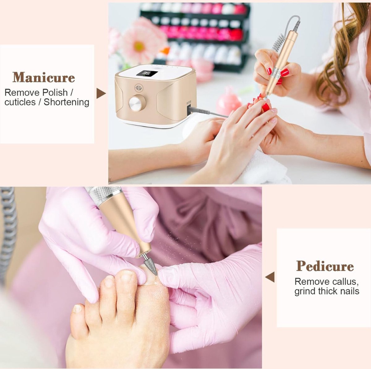 Nail drill - Nail drill set - Electric nail drill - Electric nail file - Nail drill for manicure pedicure - Manicure set - Pedicure set - Nail drill machine - Electric nail file for gel nails - Electric nail drill