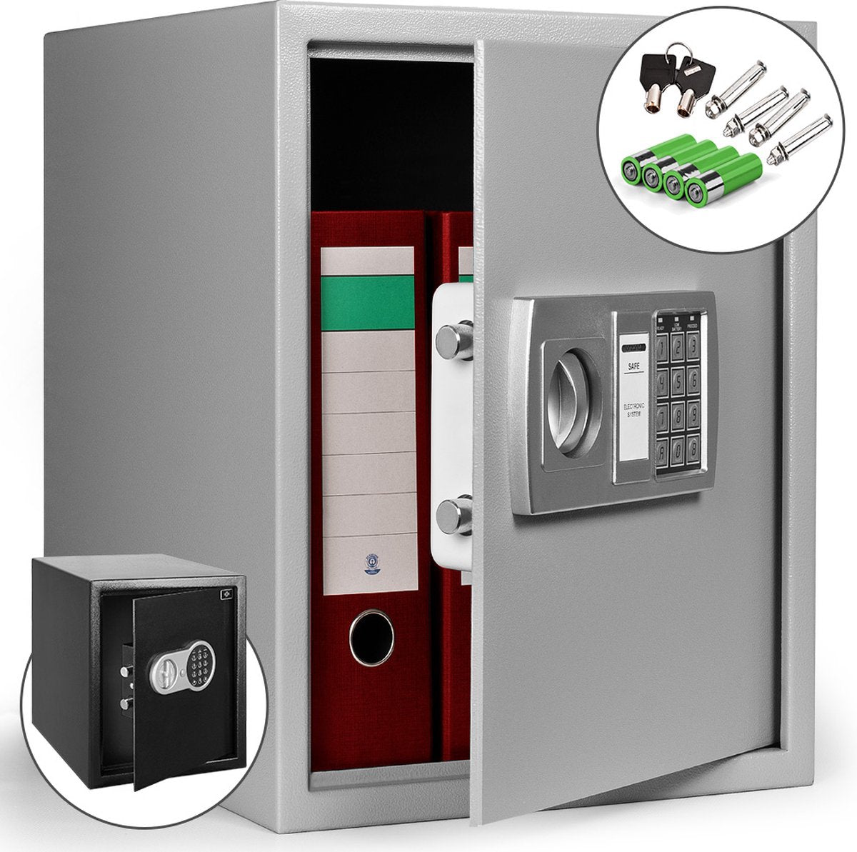 Safe with electronic lock - door thickness 4mm