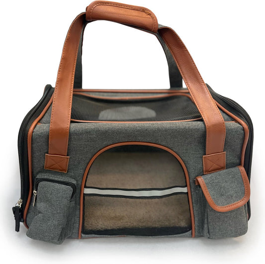 Dierendraagtas | Huisdiertas | Pet Travelbag | Dierenschoudertas | Reismand | Hond reistas | Kat reistas | Katten draagtas | Honden draagtas | Transporttas | Transportbox | Luxe reistas | Vakantie | Handige vakjes | Reisbench | 8KG | 50x30x30cm