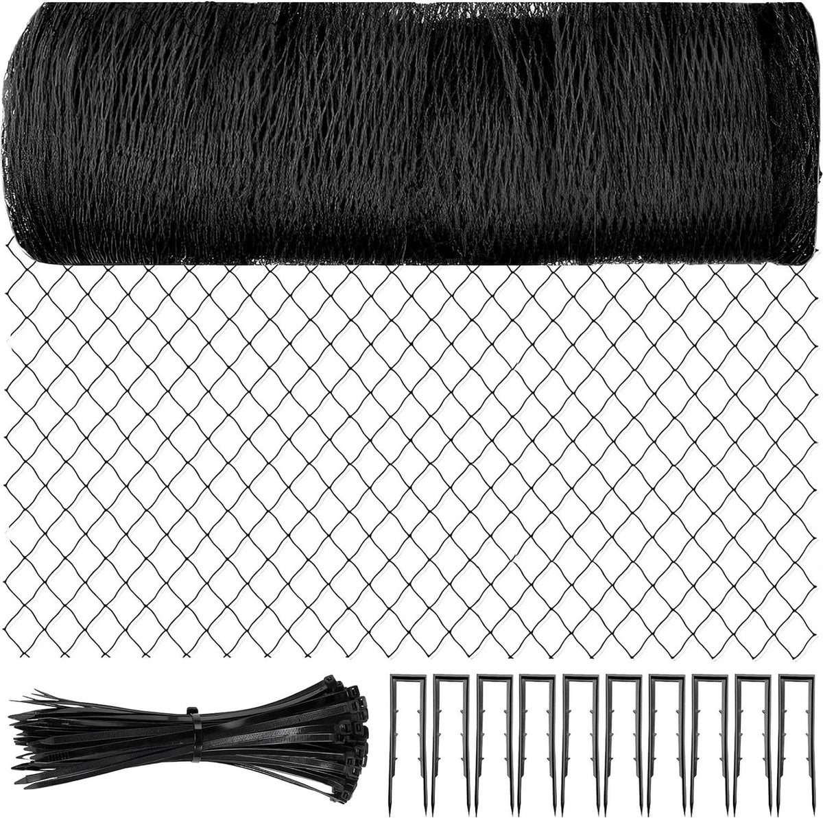 Bird Netting 7.5 m x 15 m - Chicken Run and Pond Netting - Suitable for Fruit Trees and Vegetables