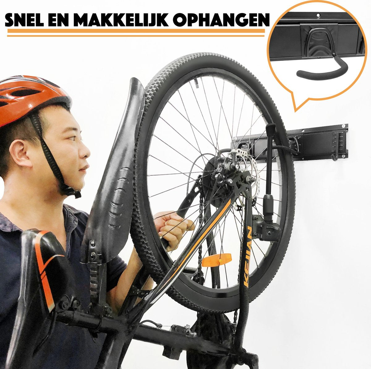 Fiets ophangsysteem voor fietsen, accessoires en garagetools - fietsrek - fietslift - muurbeugel fiets - fietshaak - fiets ophangbeugel - inclusief schroeven en pluggen