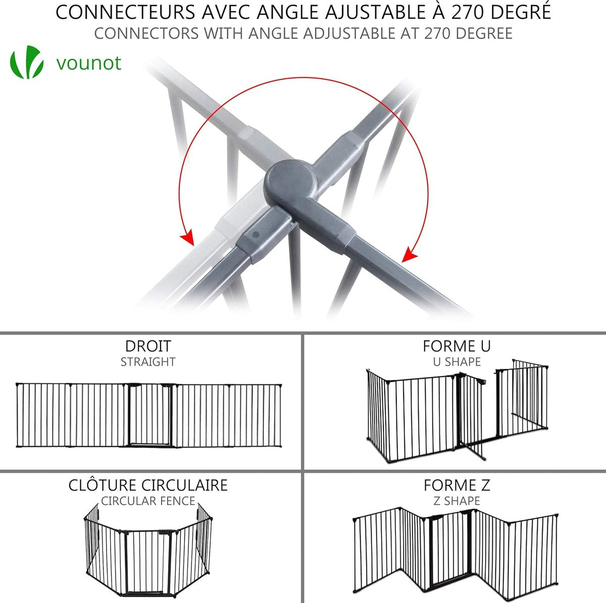 The Mash - Veiligheidshek metaal 305 cm | voor Huisdieren & Kinderen | Kachelhek, Veiligheidsrooster voor oven opvouwbaar | Configuratierooster incl. 5 elementen, deur