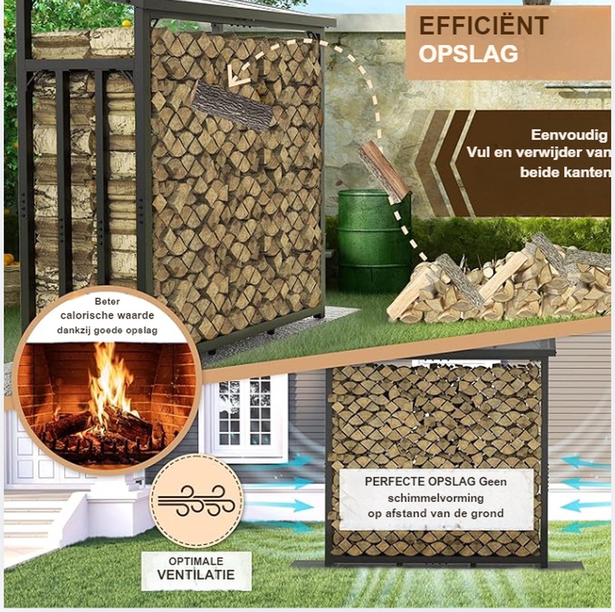 Firewood Rack - Firewood Storage - Indoor - Outdoor