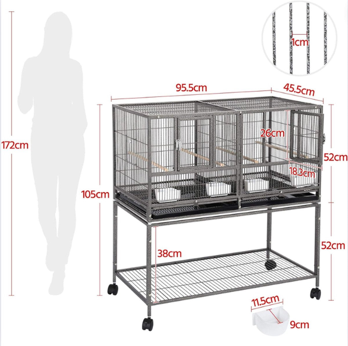 Vogelkooi - Vogelkooien Voor Binnen & Buiten - Volière - Kooi - Kanaries - Parkieten - Vogelhuis