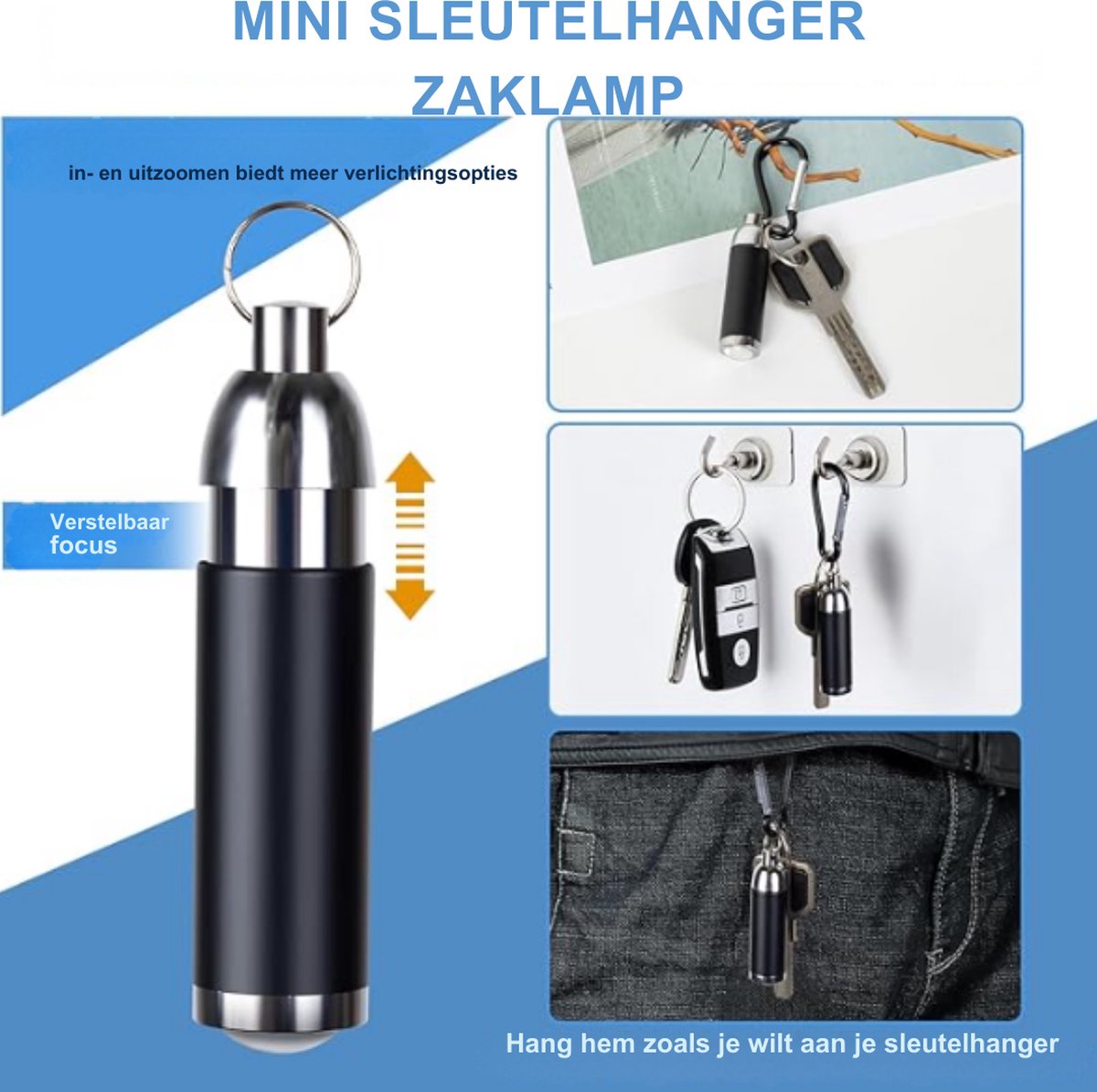 Military Flashlight - USB Rechargeable - Handheld - 5 Modes - Waterproof - 100,000 Lumens - Black