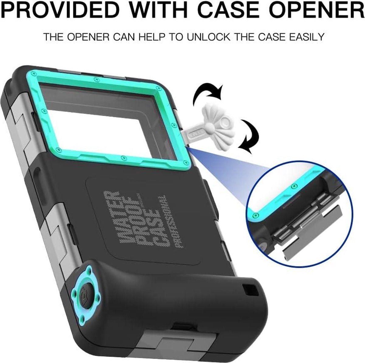 Waterdichte Telefoonhoes Universele Smartphone Duikhoes - Zwemmen Snorkelen Onderwater - iPhone 14 Pro Max 13 11 Samsung S23 Ultra S22 S9 Huawei Google OnePlus Xiaomi Motorola - Zwart/Blauw