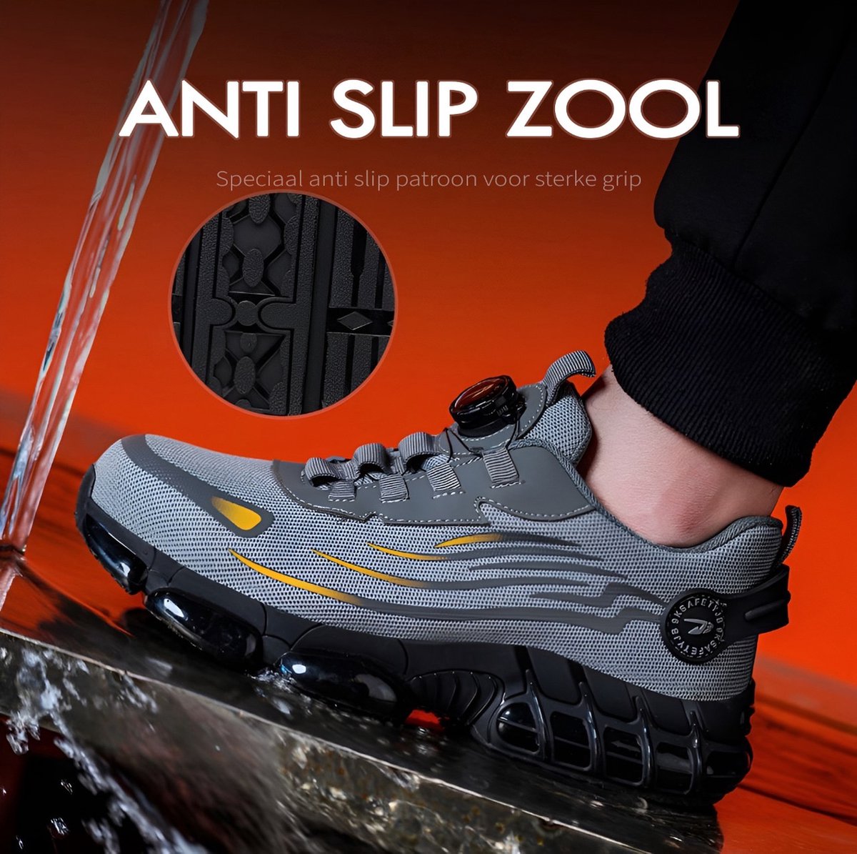 Safety Shoes - Work Shoes for Women and Men - Steel Toe - Sneaker - Non-slip - Unisex - Breathable and light design - Size 40