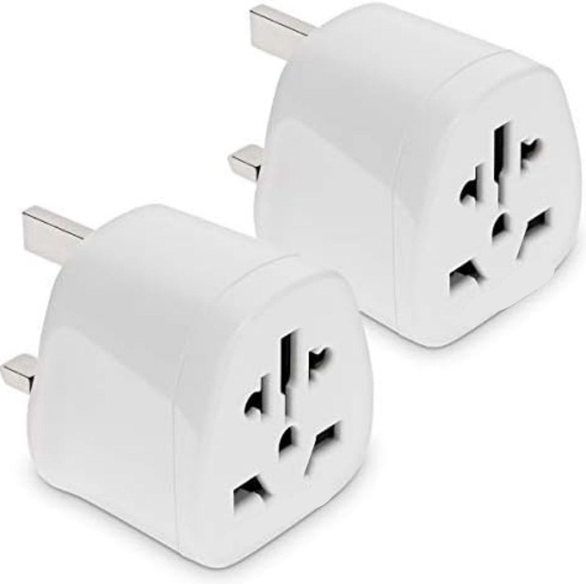 Travel Plug Type G - Travel Plug UK - World Travel Adapter Type G - White 2 Pieces