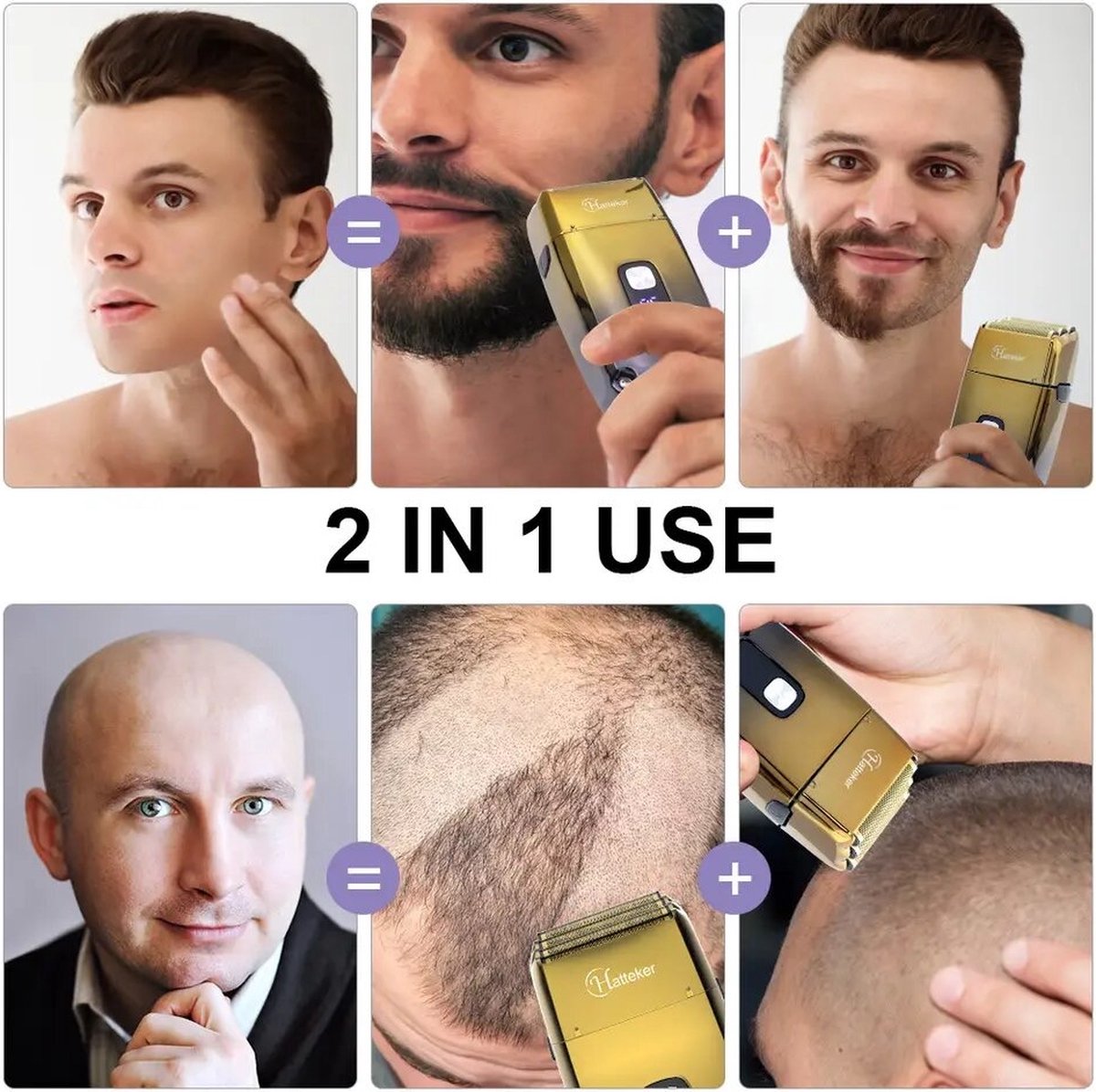 Electric shaver full metal powerful foil electric shaver hair durable triple head shaving machine for men beard electric razor barber
