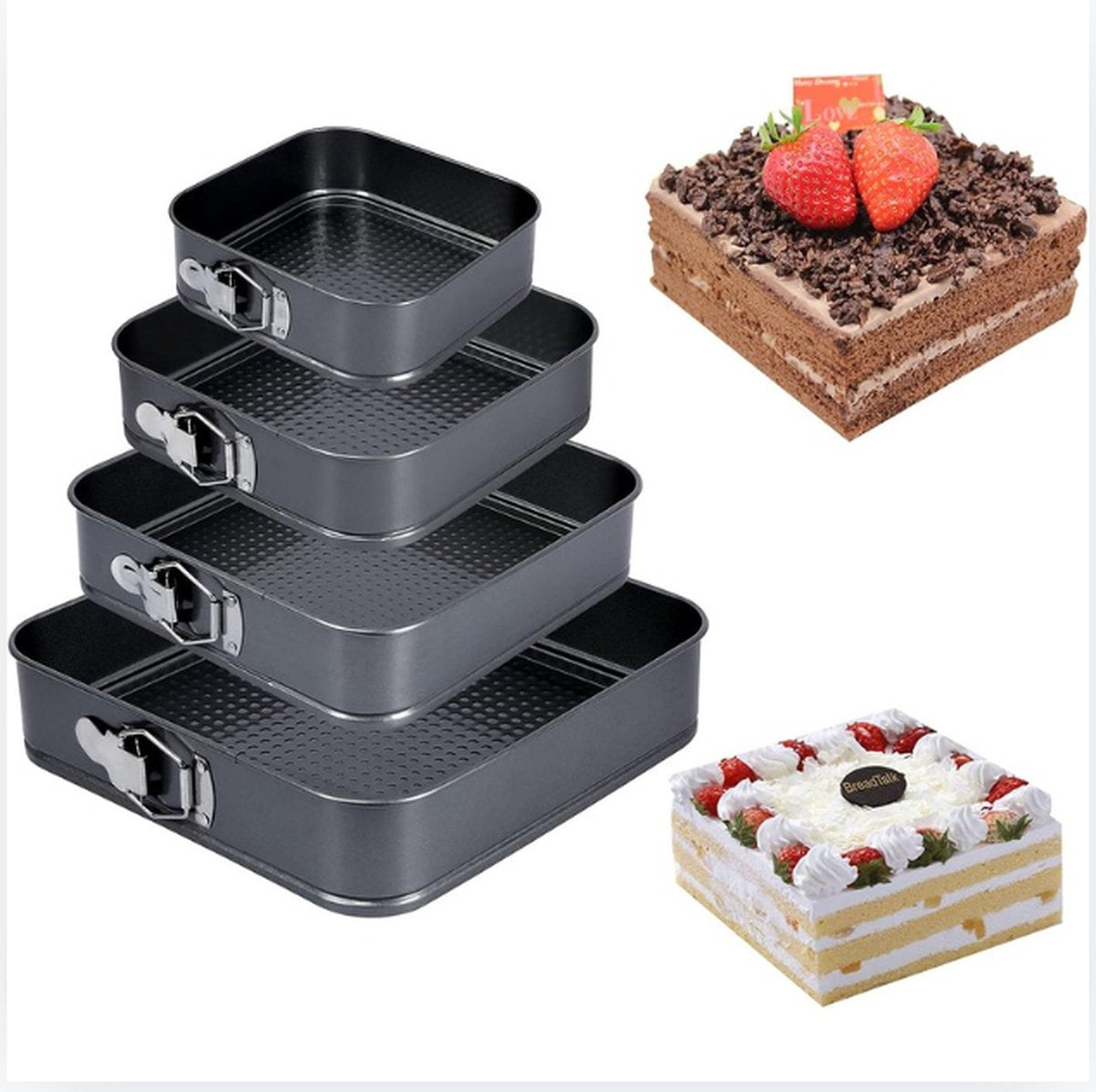Springform Pan - Cake Pan - Baking Pan - Non-Stick Coating - Pie Dish - Compact - Dishwasher Safe
