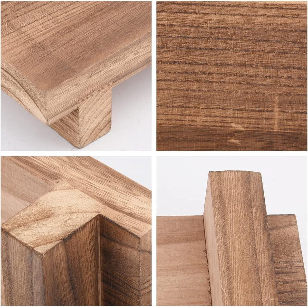 Opstapkruk hout - multifunctionele stabiele kruk - massief hout voor hoge bedden - kinderen volwassenen - keuken woonkamer - 25 x 18 x 7 cm (hout)