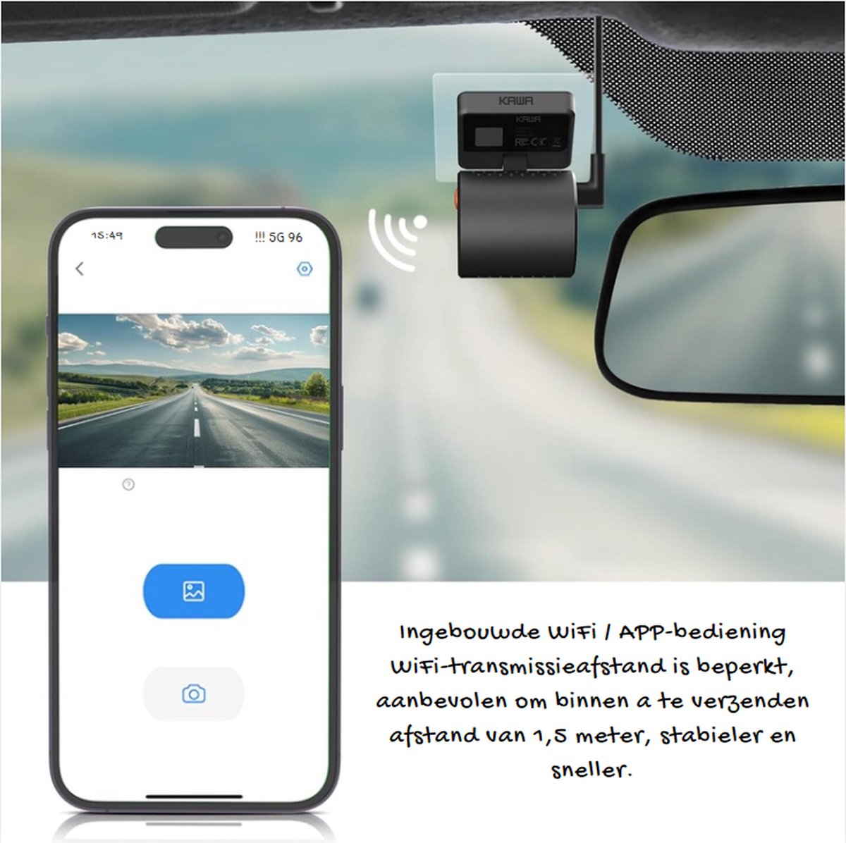 Dashcam - Beveiliging - Universele Pasvorm - Met Achteruitrijcamera - Display - Autocamera
