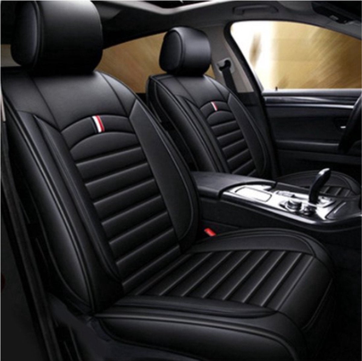 Universal Car Seat Cover from Breathable PU Leather Black