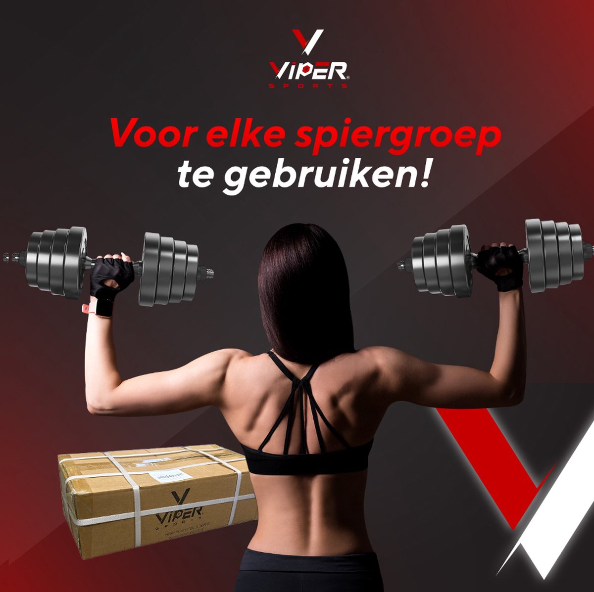 Viper Sports Adjustable Dumbbell Set up to 30 kg - Dumbbell Set - Professional 2-in-1 Dumbbell Weight Set - User-Friendly Fitness Bar - Dumbbell - Black