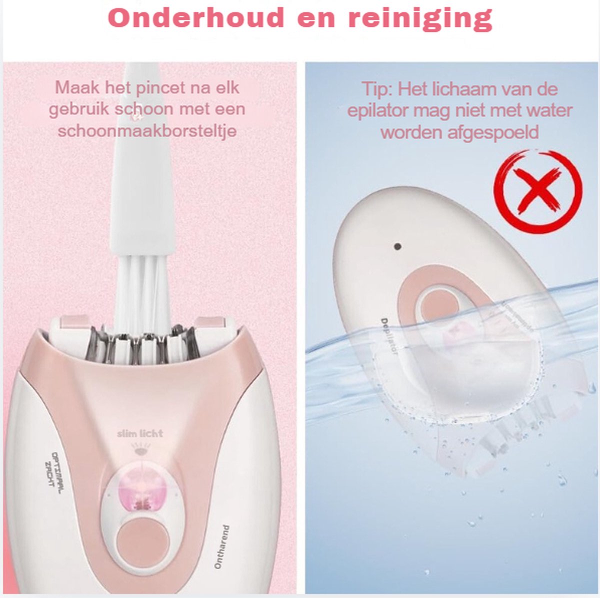Gezichtsepilator - Draadloos - Elektrisch - Damesgezichtsscheerapparaat - Met LED-licht - Gladde Mini-Epilator - Voor Arm/Been - Zacht Gezichtshaarverwijderingsapparaat