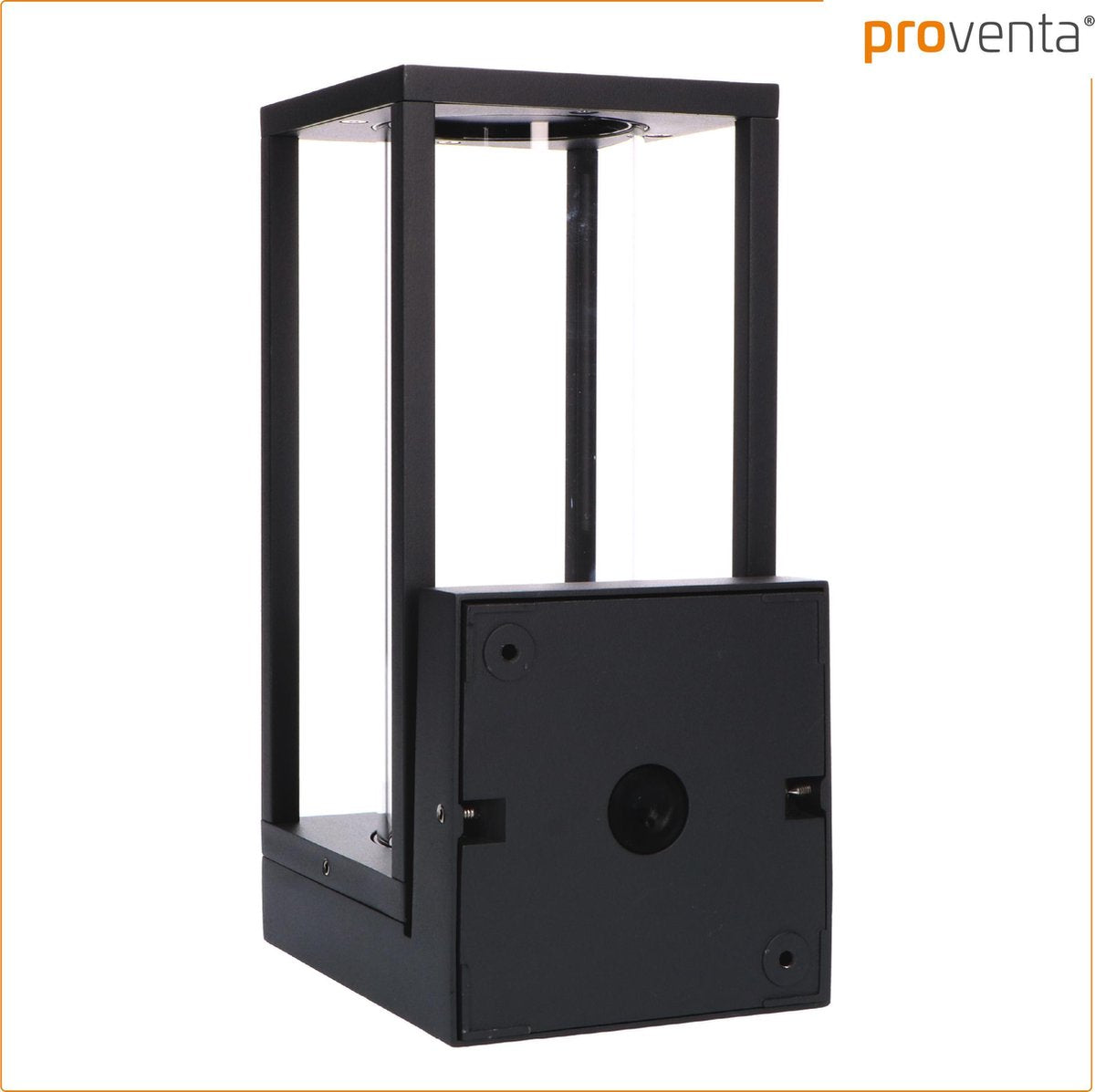 Proventa Glasso LED Wandlamp met Dag- en Nachtsensor - Warm wit Licht - Zwart