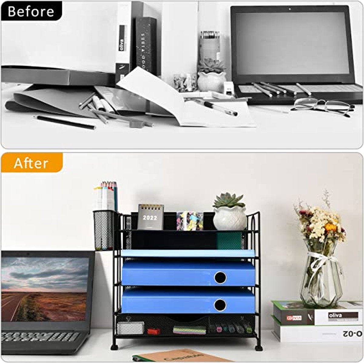 Premium Kantoor Organizer – Bureau Organizer – Kantoorartikelen – Bureau Opberger – Bureau Rek – Kantooraccessoires – Premium kwaliteit