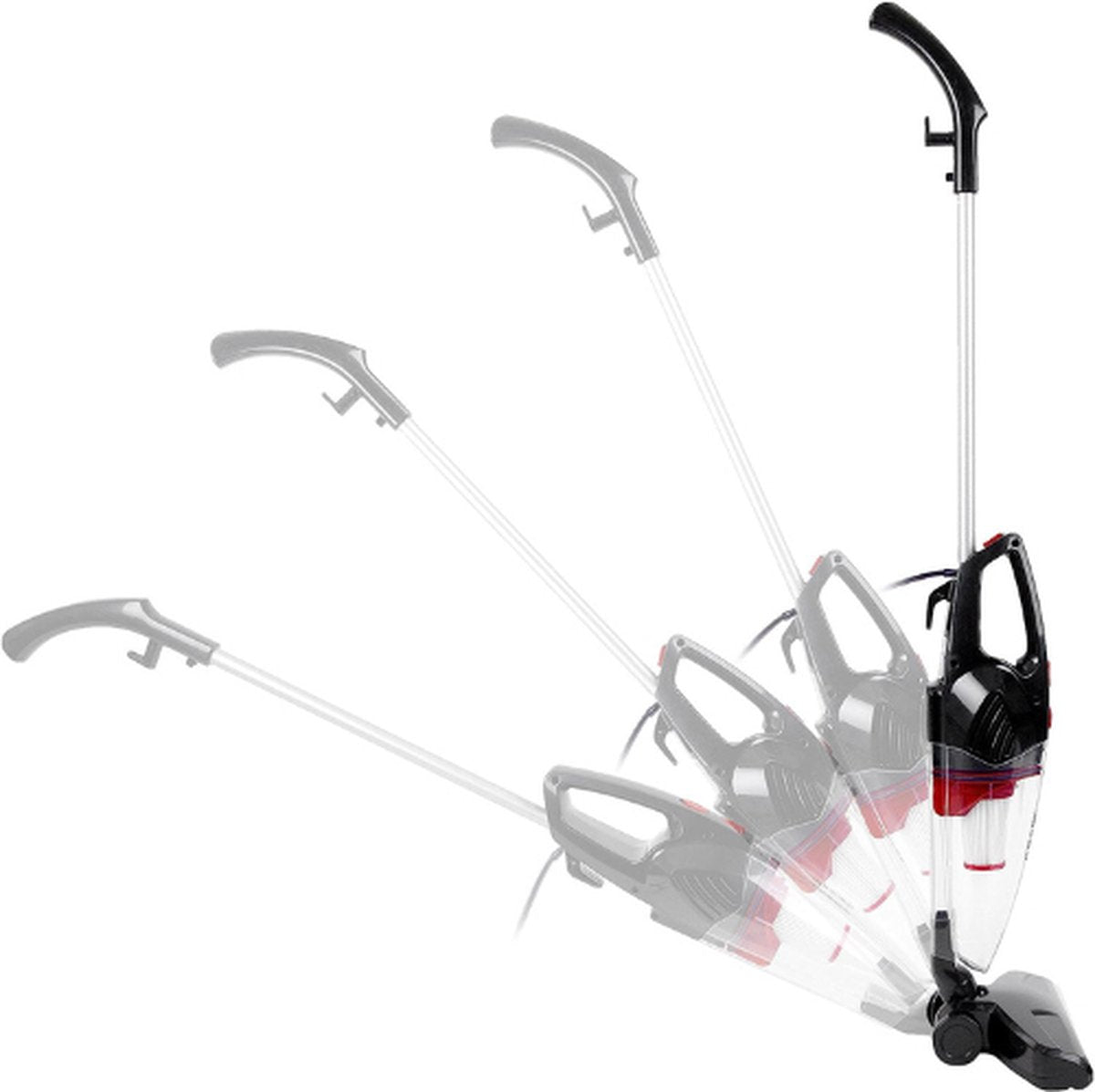 Corded Stick Vacuum Cleaner - 2 in 1 Upright Vacuum and Handheld Vacuum - 4 Attachments Label A+