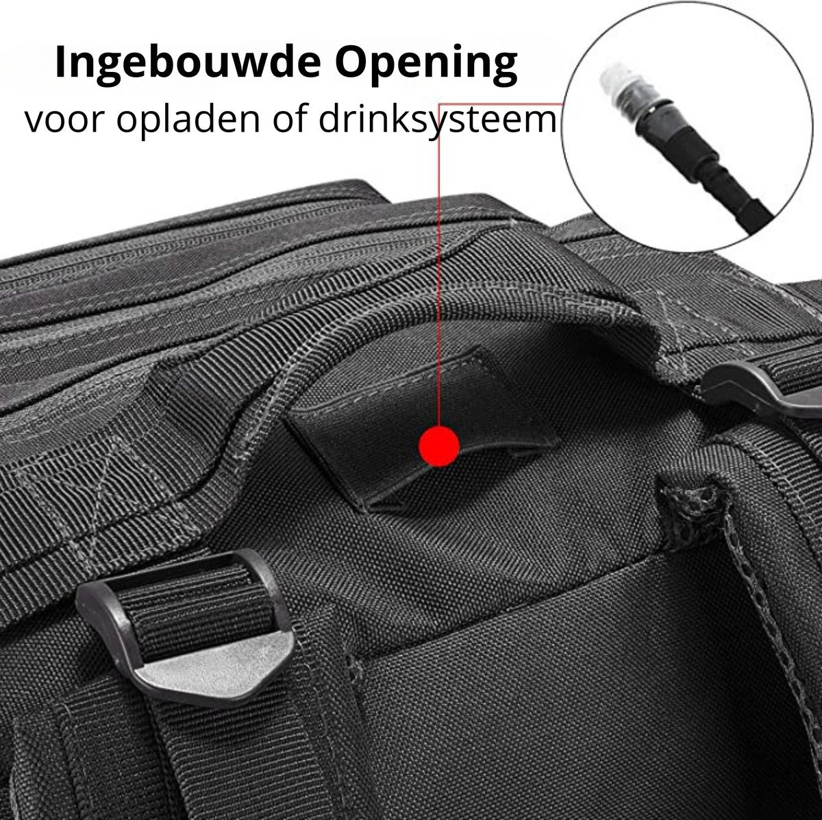 Tactische Leger Rugzak – 45L – Zwart – 30 x 30 x 50 cm – 4 Vakken – Gemaakt van Polyester – Duurzaam en Ruim