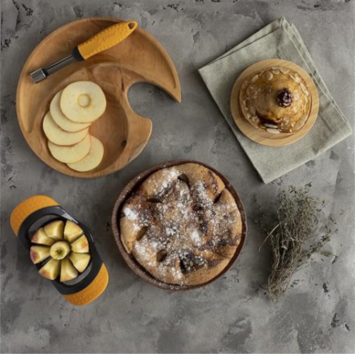 Appelsnijder - Groentesnijder - Applecutter - Vaatwasserbestendig - 8 Messen - Geel