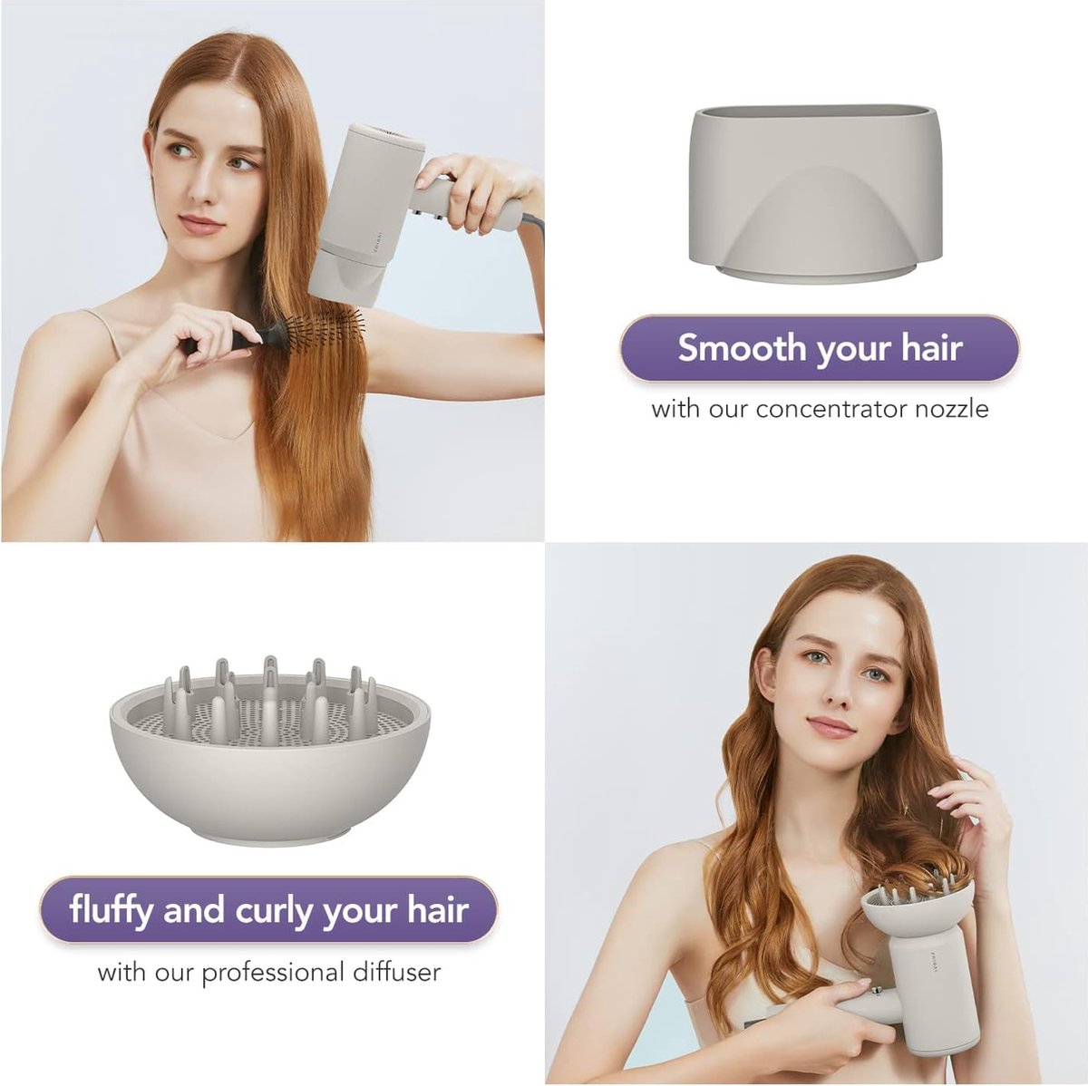 Föhn - Föhn met diffuser - Haardroger - Föhn met diffuser voor krullen - Föhn krullen - Föhn met diffuser voor krullen