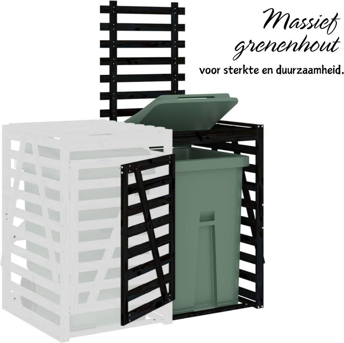 Kliko Ombouw – Containerberging – Enkele Containerkast – Containerombouw - Container Ombouw – Donkerbruin