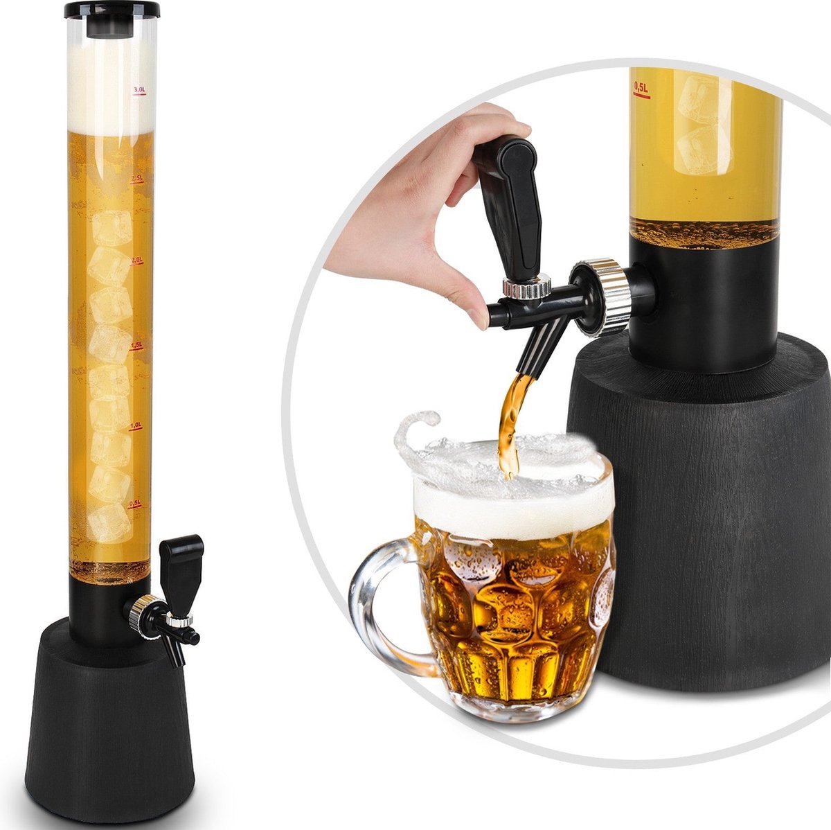 Biertoren - set van 2 - biertap - feesttopper