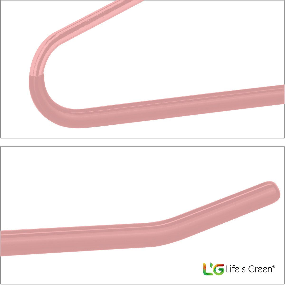 Life’s Green Broekhangers met antislip – Kledinghangers – Klerenhangers – Broek en Rok Houder - Set van 30 stuks - Roze