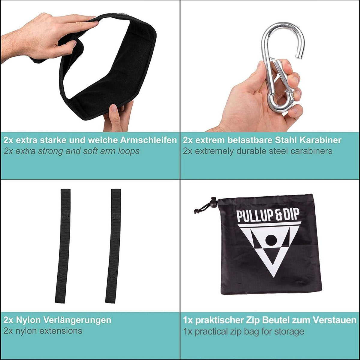 Premium Ab Straps - Adjustable Ab Slings for Abdominal Training with Padding