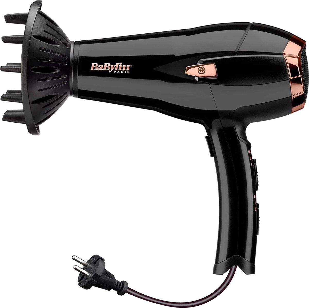 föhn - met ionische anti-frizz functie - 2000W - krullen - intrekbaar snoer - 3 temperatuurinstellingen - 2 snelheden - koelfunctie - zwart -