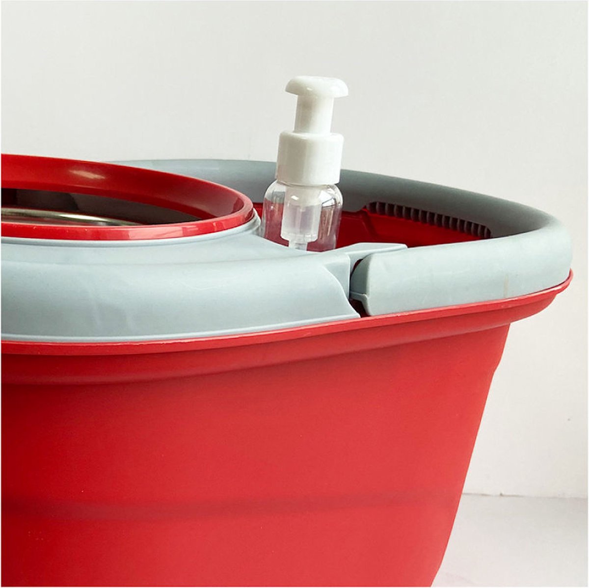 Decopatent® Vloermopsysteem met emmer en pedaal - Mopset - Schoonmaken van vloer - Vloermop dweil met dweilemmer en lange steel