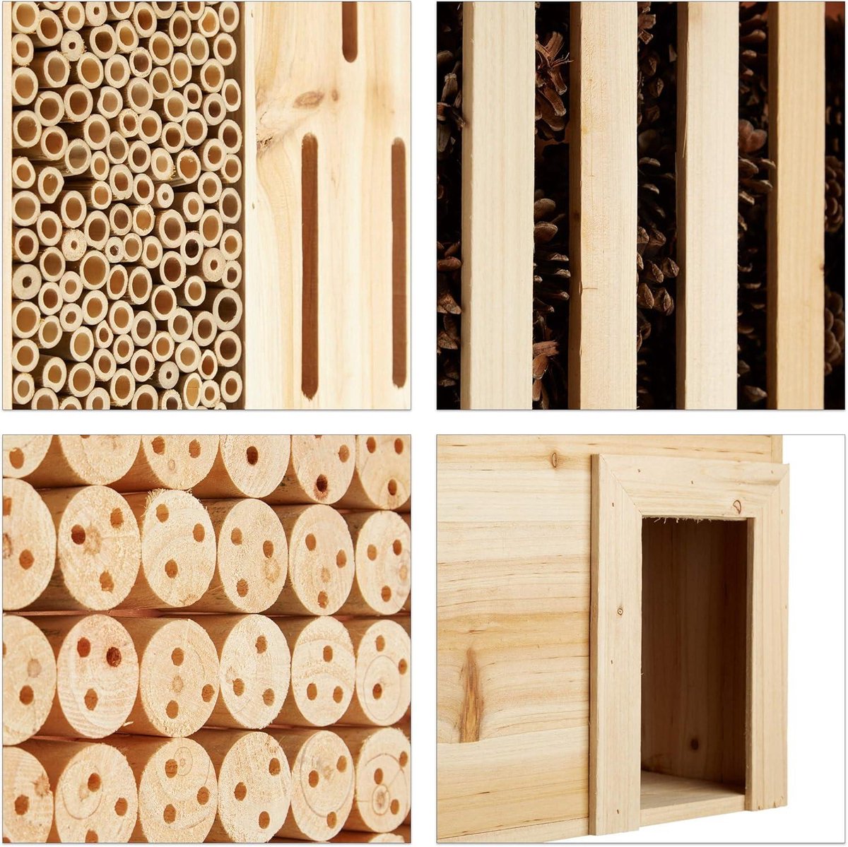Egelhuis XXL insectenhotel nestkast bijen vlinders hout ca. 118x57x24 cm naturel Egelhuis