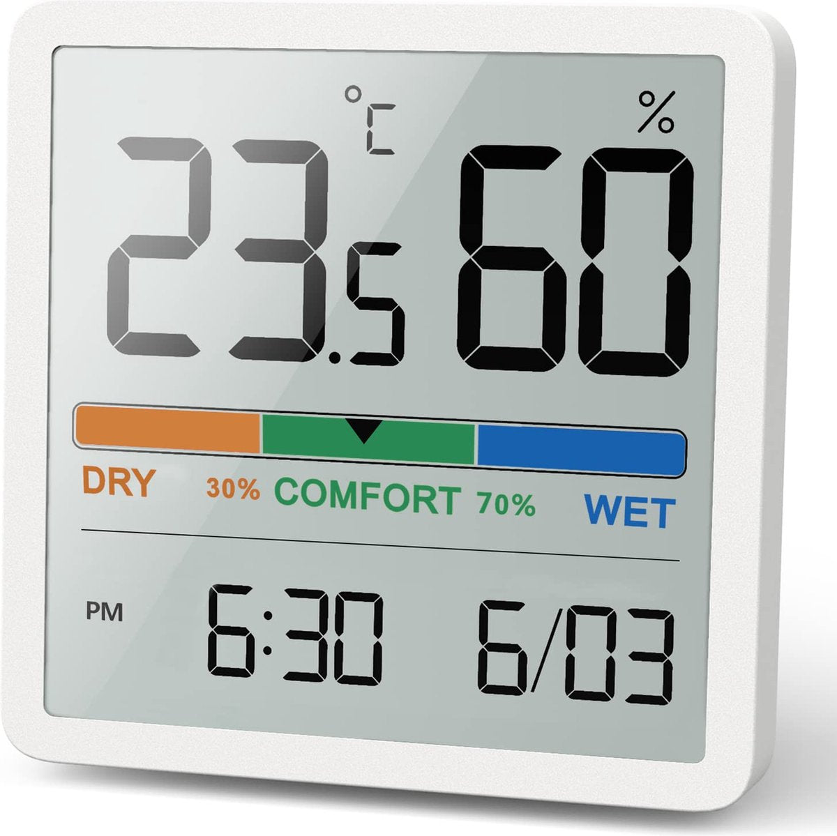 DiverseGoods Digital Thermo-Hygrometer - Accurate Indoor Temperature and Humidity Meter