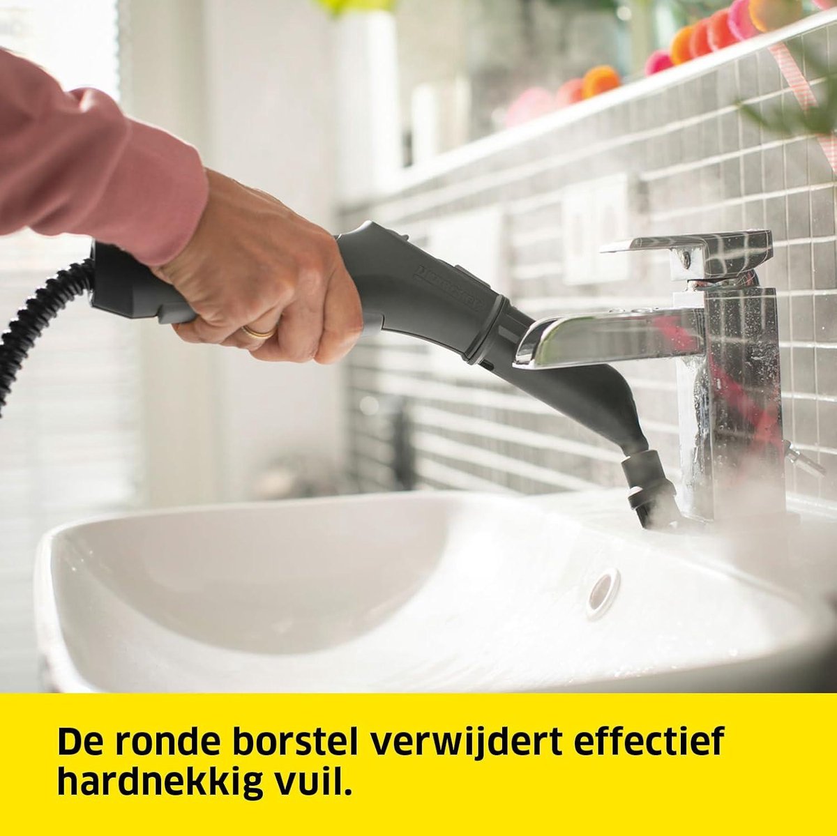 Stoomreiniger SC 2 Deluxe oppervlakte- ca. 75m² reservoir- 1 l stoomdruk- max 3,2 bar opwarmtijd- 6,5 min verwarmingsvermogen- 1.500 W met EasyFix vloerreinigingsset en 3 sproeikoppen Stoomreiniger