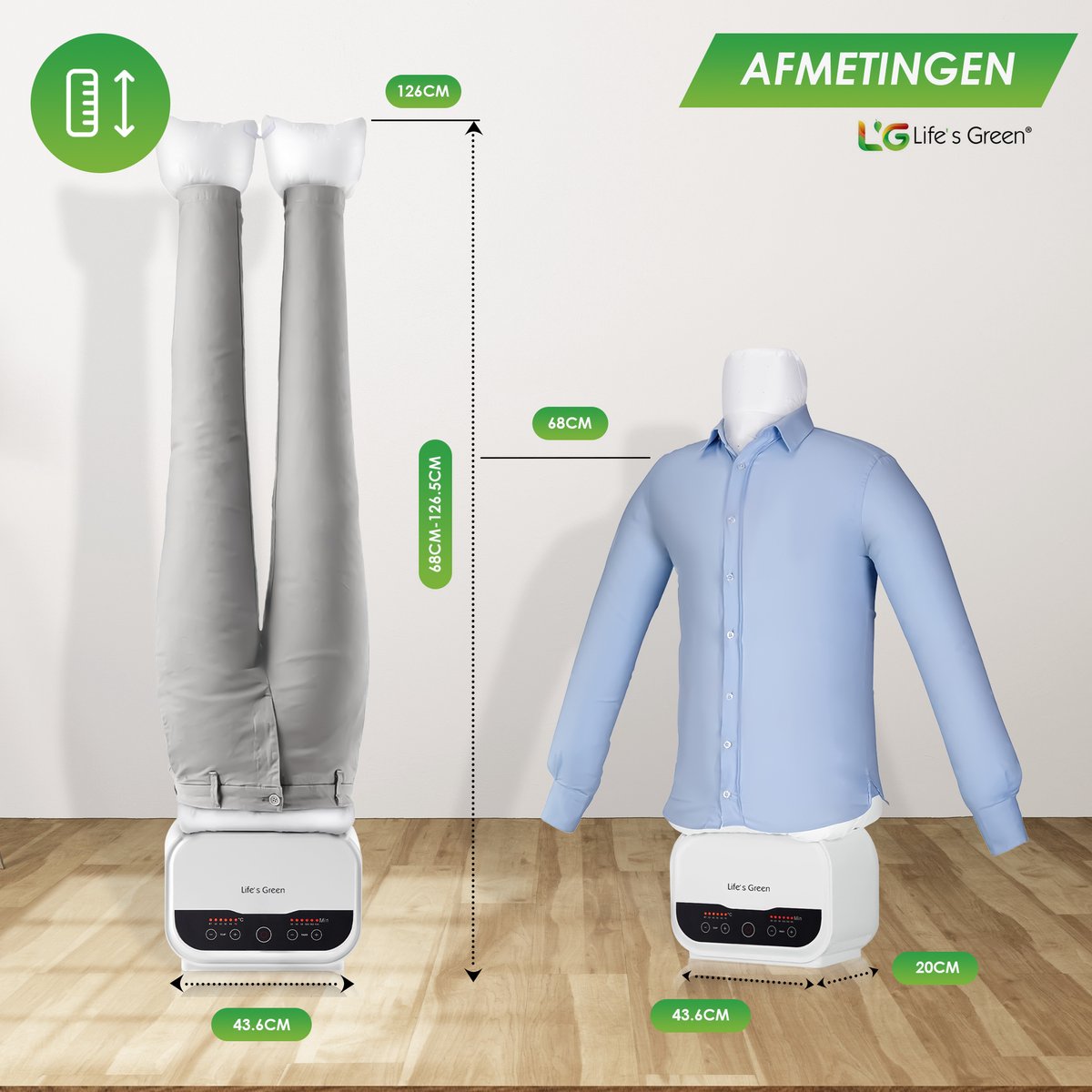 Life's Green® Strijkpop - Strijkmachine - Strijkdroger - Strijkpop Voor Hemden