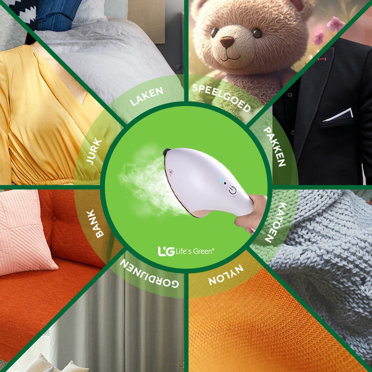 Life's Green® Garment Steamer - Met Handstomer - Stoomstrijkijzer - Stoomapparaat Kleding