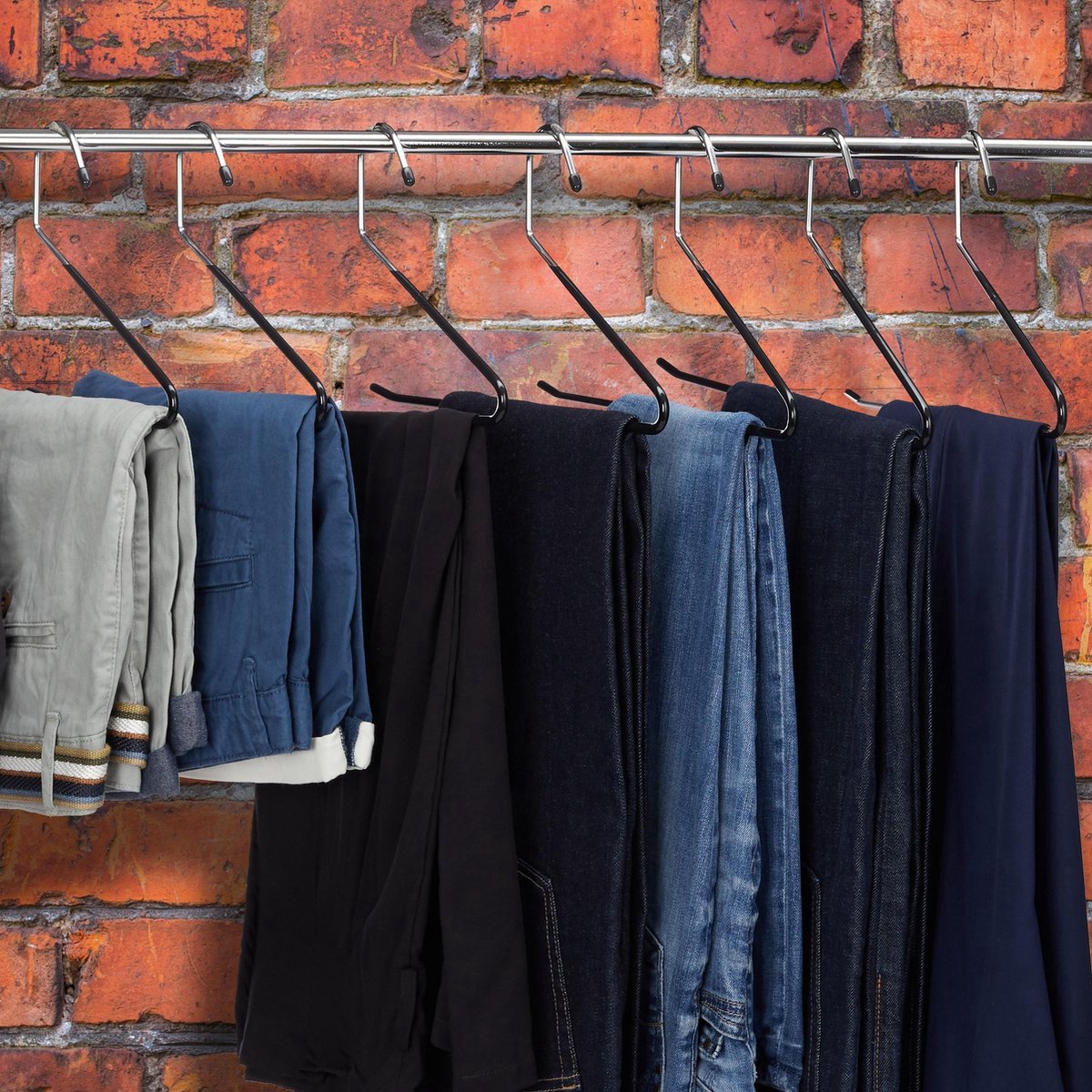 Life’s Green Broekhangers met antislip – Kledinghangers – Klerenhangers – Broek en Rok Houder - Set van 100 stuks