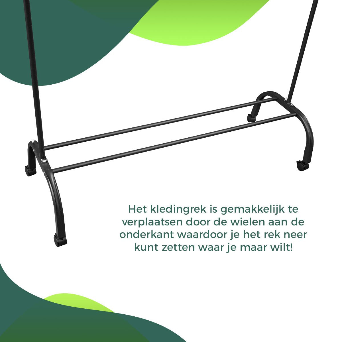 LG Life’s Green Kledingrek - Dressboy – Zwart – Metaal – Garderoberek met ophanghaken – H144xB110xD40 cm