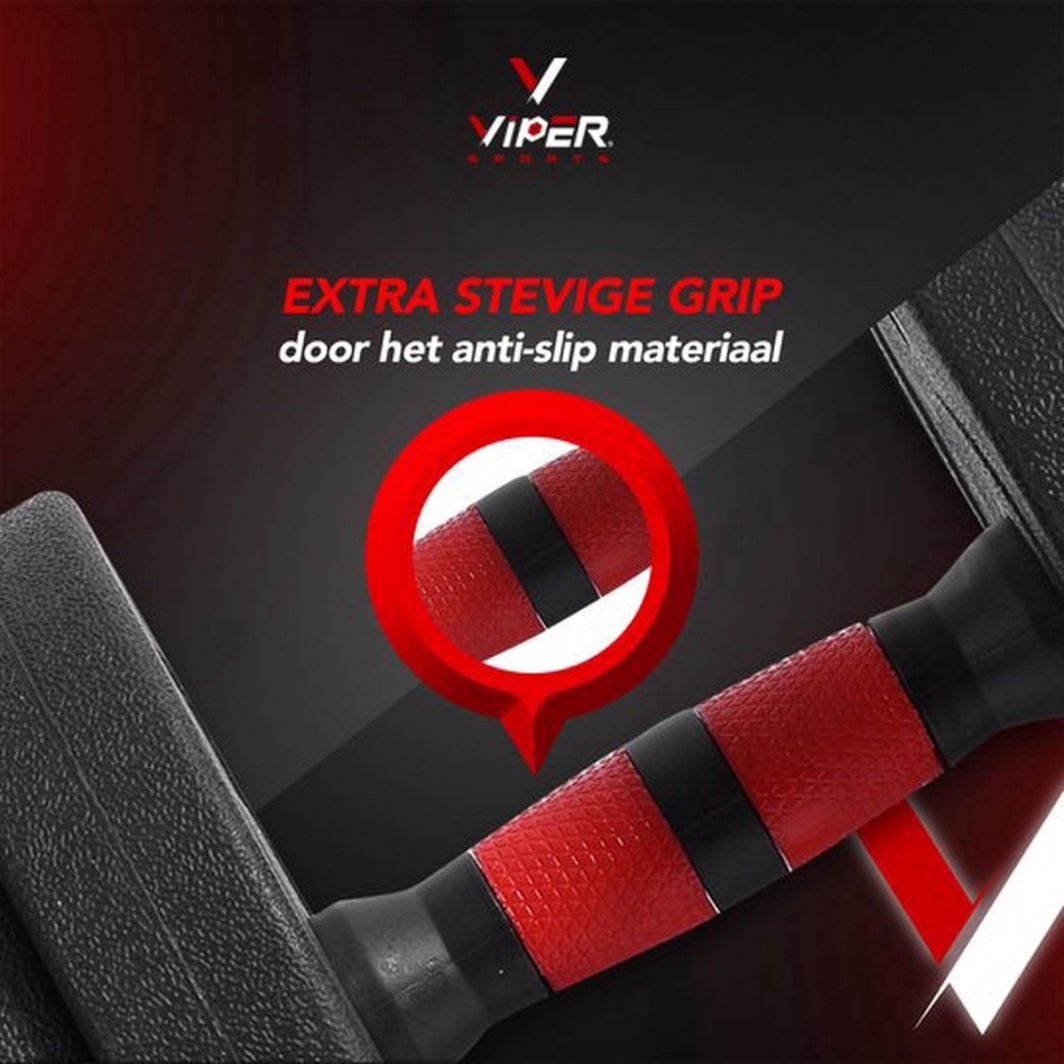 Viper Sports Adjustable Dumbbell Set up to 20kg – Dumbbell Set 2x10kg – 2-in-1 Weights – Home Gym - Strength Training – Red