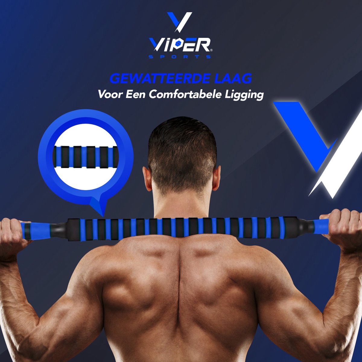 Viper Sports adjustable dumbbell set up to 30 kg - Dumbbell set - Professional 2-in-1 dumbbell set weights - User-friendly fitness bar - Dumbbell - Blue