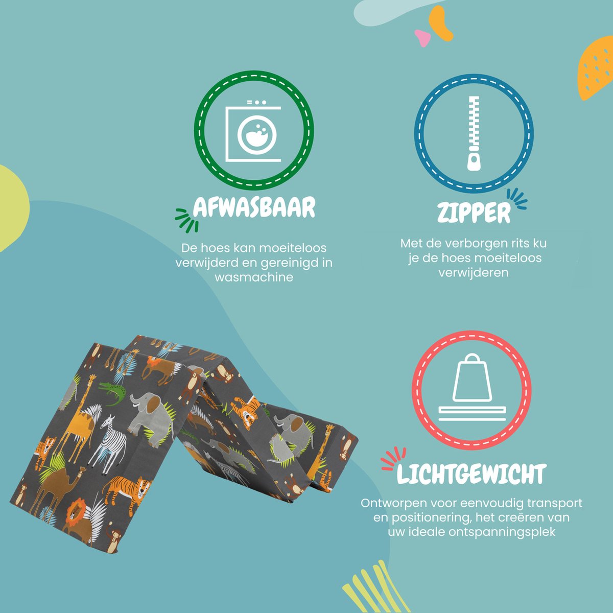Kids Opvouwbare Matras - Logeermatras Opvouwbaar - Zetelbed - Kinderen Vouwmatras - Kinder Opvouwbaar Matras 1 Persoons - Logeerbed voor Kinderen