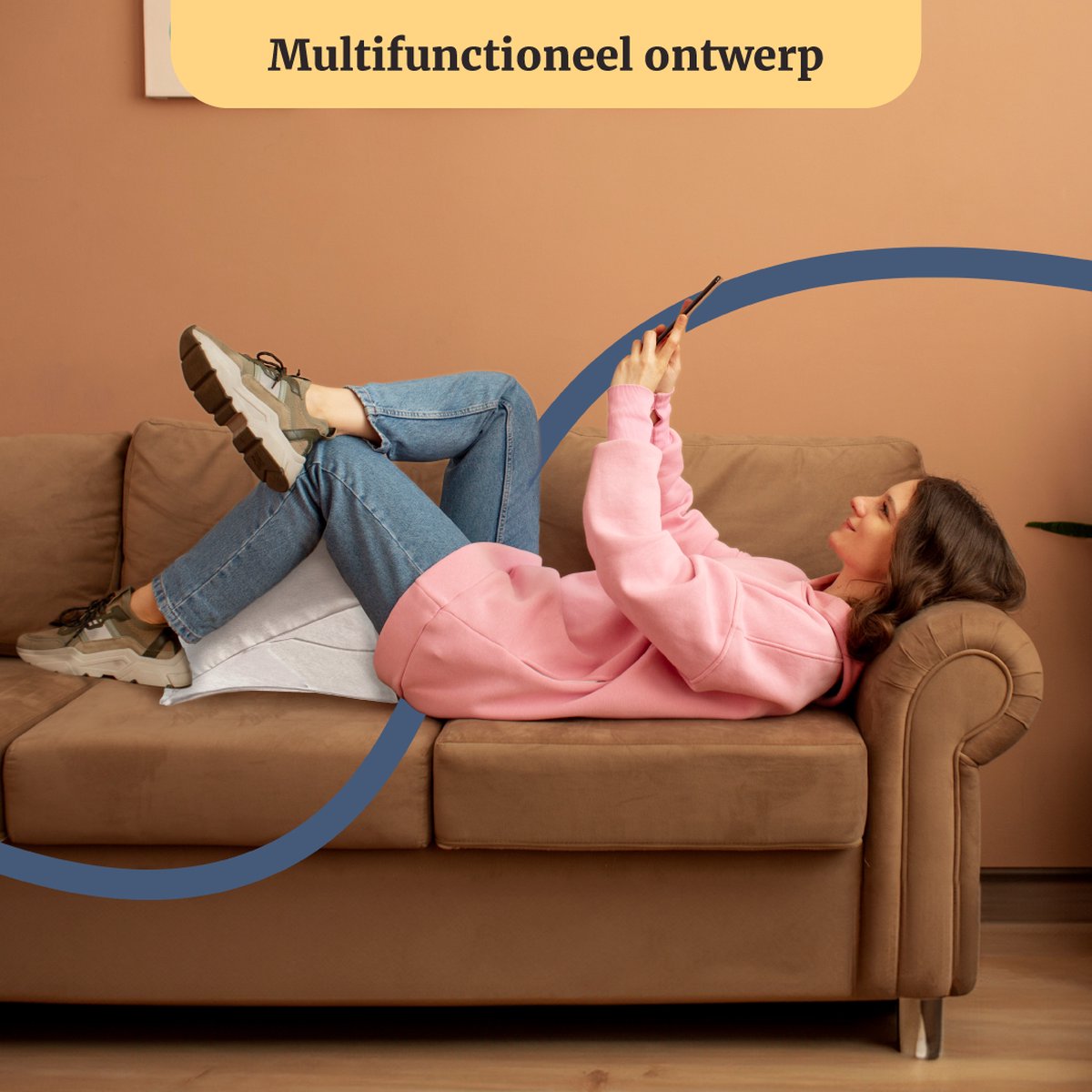 Leeskussen - Leeskussen Voor In Bed - Boeksteun - Boekkussen - Leeskussen - Leeskussen Slaapkamer - Rugkussen - Rugkussen Onderrug - Lendekussen