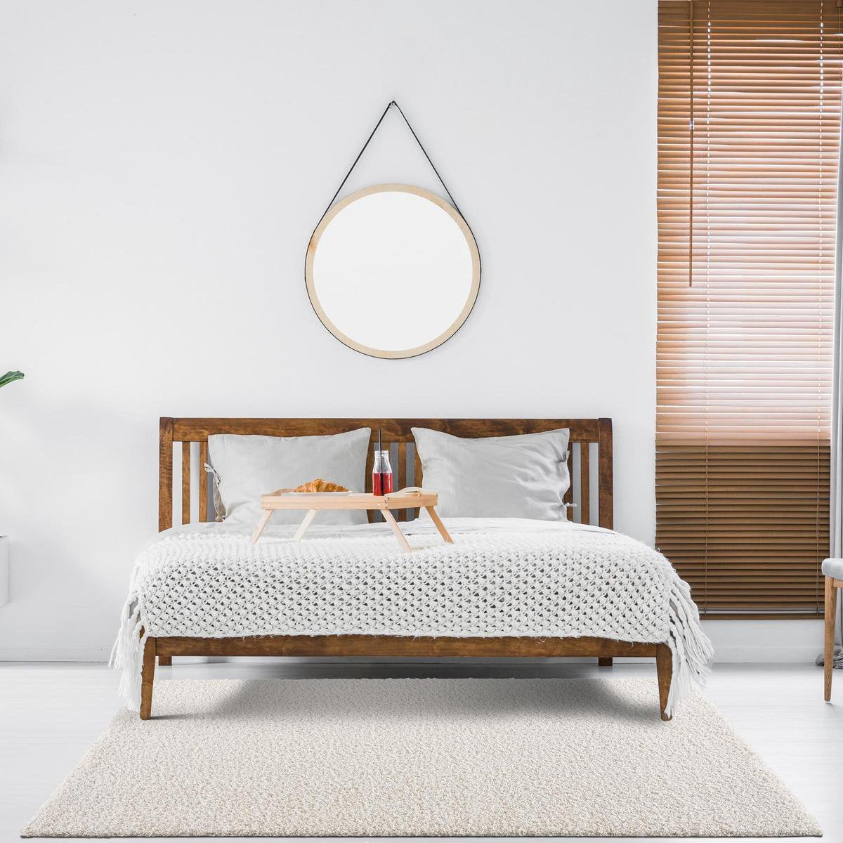 Loca Shaggy Vloerkleed Crème - 200x290 CM - Hoogpolig Vloerkleed - Tapijt Woonkamer, Slaapkamer