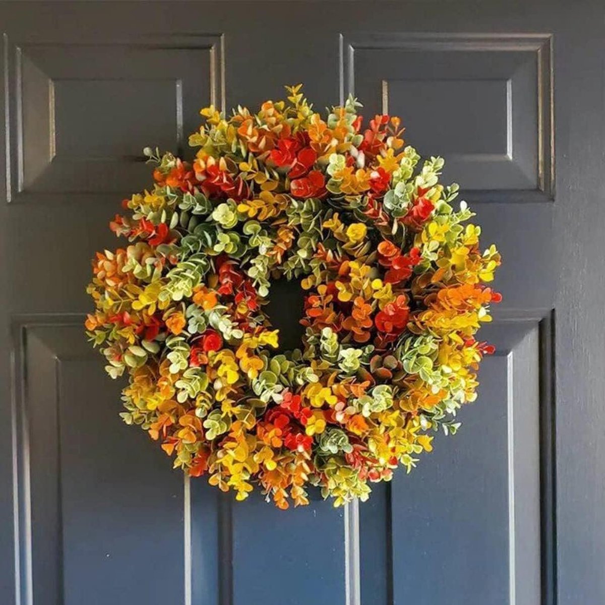 Herfstkrans blad cirkelslinger 30 cm huisdeur bruiloft muur woondecoratie herfstkrans
