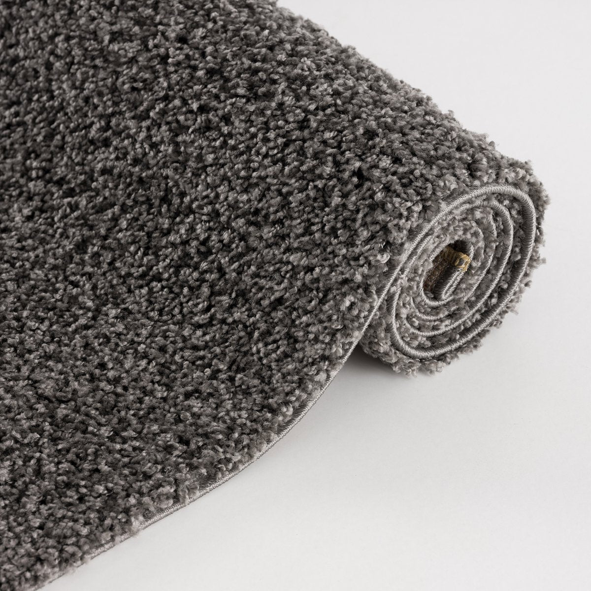 Vloerkleed Grijs Effen Hoogpolig Tapijt Loca - 160x230cm
