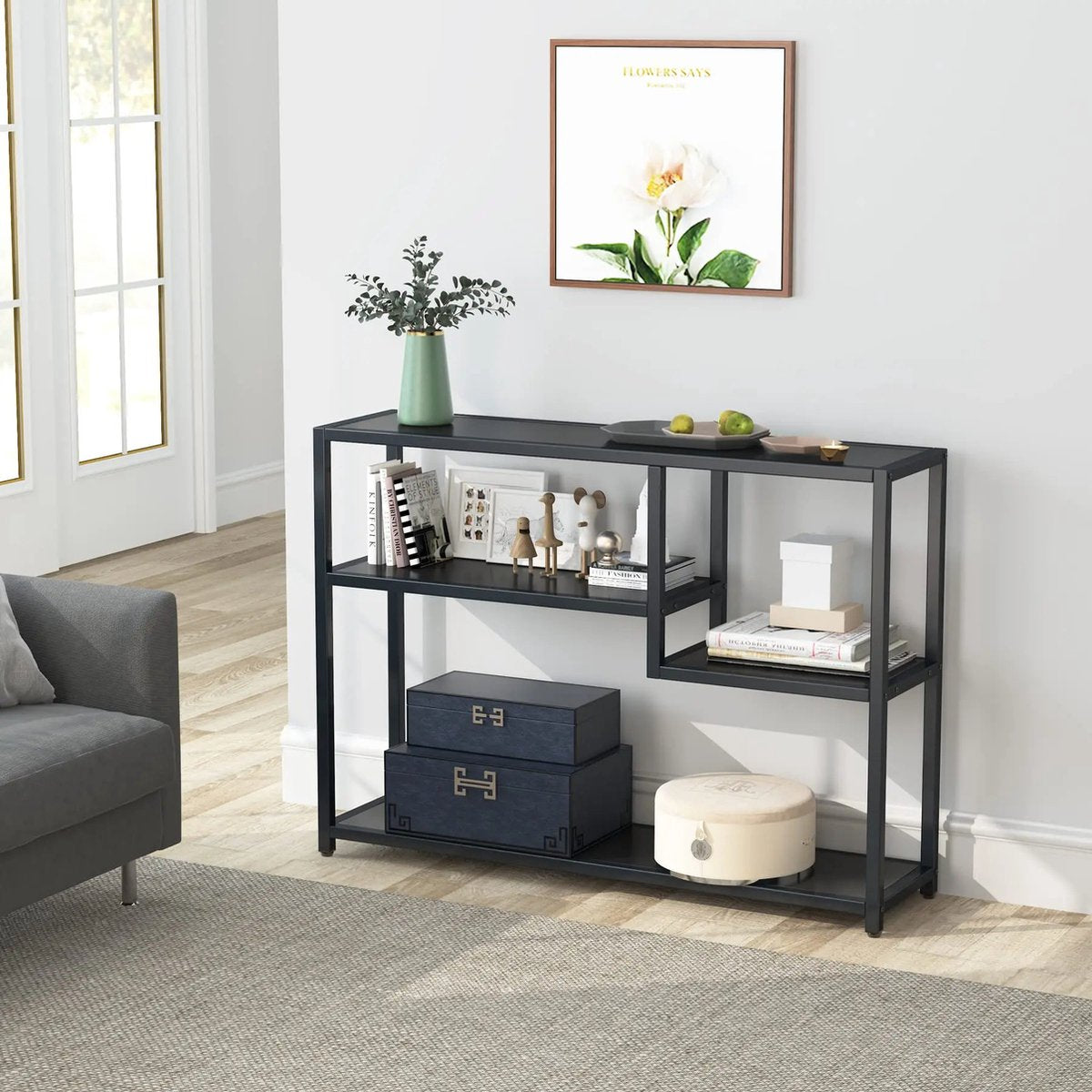 Sidetable - Salontafel - Bijzettafel - Bank Tafeltje - Koffietafel - Rechthoek - Banktafel - Zwart