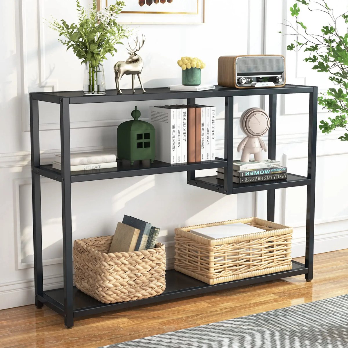Sidetable - Salontafel - Bijzettafel - Bank Tafeltje - Koffietafel - Rechthoek - Banktafel - Zwart